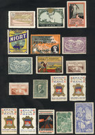 760 FRANCE: 18 Old Cinderellas, Very Thematic, Colorful And Interesting Group! - Autres & Non Classés