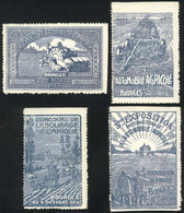 761 FRANCE: Agricultural Machinery, 4 Cinderellas Of The Year 1912, VF And Rare! - Other & Unclassified