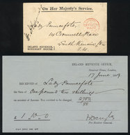 775 GREAT BRITAIN: Official Envelope Used In London On 17/JUN/1889, Including The Origin - Dienstmarken