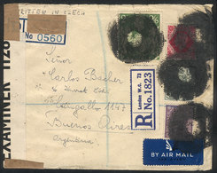 782 GREAT BRITAIN: Registered Airmail Cover Sent To Argentina (circa 1940) By A Member O - Officials