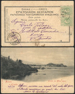790 GREECE: Postcard (view Of CORFU) Sent To Switzerland On 28/MAR/1899, VF Quality! - Other & Unclassified