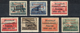 818 HUNGARY: Yvert 1211A/G, Sopron Issue, Cmpl. Set Of 7 Values, MNH But With Some Stain - Other & Unclassified