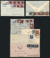 876 ITALY: 5 Covers Sent To Argentina Between 1940 And 1953, Interesting! - Non Classés