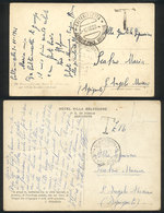 878 ITALY: 2 Postcards Sent From CALTANISSETTA To S. Angelo Muxaro In DE/1946 Without Po - Non Classés