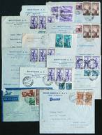 879 ITALY: 10 Airmail Covers Sent To Argentina Between 1947 And 1956 With Very Handsome - Non Classés