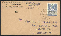 915 KENYA, UGANDA, TANGANYIKA: FDC Cover Sent From Tabora To Argentina On 28/AP/1954, Un - Kenya (1963-...)