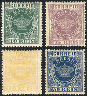 933 MACAU: Sc.3 + 7 + 9 + 11, The Set Of 4 Values Issued In 1885 With Perf 12½, Mint, Fi - Autres & Non Classés