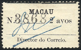 966 MACAU: Sc.163, 1911 2a. On Wove Paper, Mint No Gum, With A Very Small And Light Thin - Autres & Non Classés