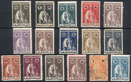 972 MACAU: Sc.210/225, 1913 Ceres, Cmpl. Set Of 16 Values, Mint Original Gum (Sc.224 Use - Sonstige & Ohne Zuordnung