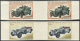 998 MALI: Yvert 114 + 61, 1968 Old Cars, The 2 High Values Of The Set, IMPERFORATE GUTTE - Mali (1959-...)