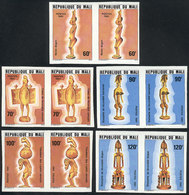 1000 MALI: Yvert 403/407, 1981 Art, Complete Set Of 5 Values, IMPERFORATE PAIRS, VF Quali - Mali (1959-...)