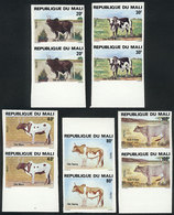 1003 MALI: Yv.417/421, 1981 Fauna (bovine), Complete Set Of 5 Values, IMPERFORATE PAIRS, - Mali (1959-...)