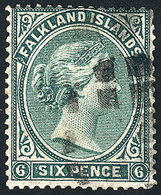 1021 FALKLAND ISLANDS/MALVINAS: Sc.3, With Nice Mute Cancel, Tiny Thin (soft And Small, O - Falklandinseln