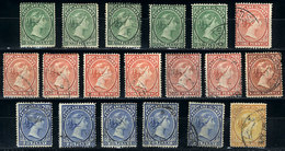 1025 FALKLAND ISLANDS/MALVINAS: Sc.10 + Other Values, 1891/1902 Victoria, Lot Of 19 Used - Falkland