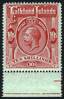 1031 FALKLAND ISLANDS/MALVINAS: Sc.39, 1912 George V 10S., Red On Green Paper, With Sheet - Falkland