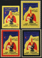 1053 MOROCCO: FIGHT AGAINST TUBERCULOSIS: 1974 Issue, Complete Booklet + 3 Window Labels - Maroc (1956-...)