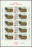 1055 MAURITANIA: Sc.420, 1979 12U. African Philatelic Exhibition, Complete Sheet Of 10 St - Mauritanie (1960-...)