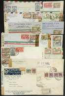 1060 MEXICO: 14 Covers Or Cards Sent To Argentina Between 1942 And 1945, ALL CENSORED, Fi - Mexico