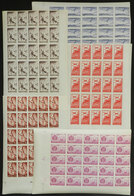 1064 MONACO: Yvert 8/12, 1945 Complete Set Of 5 Values (pegasus, Bird, Airplanes, Etc.), - Poste Aérienne