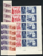 1065 MONACO: Yvert 22/27, 1947 New York Stamp Exhibition, Set Of 6 IMPERFORATE Values In - Poste Aérienne