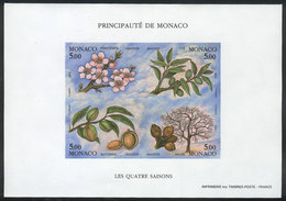 1066 MONACO: Yvert 67, 1993 Flowers, IMPERFORATE Variety, Superb! - Blocs