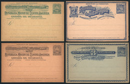 1088 NICARAGUA: 11 Old Postal Stationeries (cards), Very Thematic: Ships, Ports, Mountain - Nicaragua