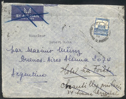 1105 PALESTINE: Airmail Cover Sent To France On 3/OC/1938, And Re-directed To Argentina, - Palestine