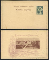 1111 PARAGUAY: "4c. Lettercard Of The Year 1901, With Image Printed On Back: "Crowd In B - Paraguay