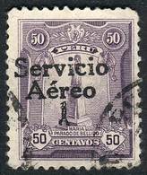 1114 PERU: Yvert 1, "El Marinerito", 1927 50c. Used, First Printing, Overprint Type II - Peru