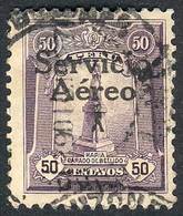 1116 PERU: Yvert 1, "El Marinerito", 1927 50c. Used, First Printing, Overprint Type IV - Peru