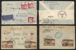 1147 POLAND: 2 Covers Sent To Argentina In 1941 And 1946, Censor Marks, Interesting - Other & Unclassified