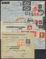 1152 PORTUGAL: 6 Airmail Covers Sent To Argentina Between 1940 And 1946, Nice Postages! - Sonstige & Ohne Zuordnung