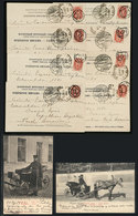 1164 RUSSIA: 8 Beautiful Postcards Sent From St. Petersbourg To Argentina In 1902, All F - Other & Unclassified