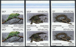1177 SENEGAL: Yv.894/7 (without 895), 1991 Fauna, 3 Values Of The Set Of 4, IMPERFORATE P - Sénégal (1960-...)