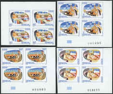 1179 SENEGAL: Yvert 968/971, 1992 Fish Industry, Complete Set Of 4 Values In IMPERFORATE - Sénégal (1960-...)