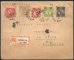 1182 SWEDEN: Registered Cover From Stockholm To Argentina On 28/MAY/1929, With Nice 5-col - Sonstige & Ohne Zuordnung