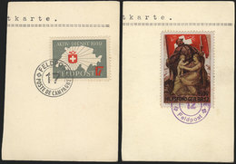 1191 SWITZERLAND: 2 Interesting Cinderellas Of Military Post, On Fragments, VF Quality! - Autres & Non Classés