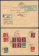 1193 SWITZERLAND: Registered Cover Sent From Luzern To USA On 1/NO/1929 With Very Nice An - Autres & Non Classés