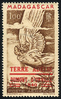 1206 TAAF: "Sc.C54 (Madagascar), 1948 Airmail Stamp Of 100Fr. With "Terre Adelaide" Ove - Autres & Non Classés