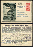 1283 VENEZUELA: 10c. Postal Card With View Of "Esquina De Sociedad, Caracas", With Int - Venezuela