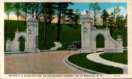 Entrance To Wheeling Park, On The National Highway (40) At Wheeling, W. VA. - Wheeling