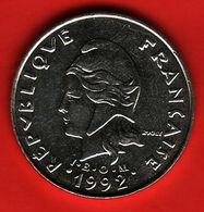- POLYNESIE FRANCAISE - 20 Francs - 1992 - - Polynésie Française