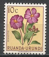 Ruanda-Urundi 1953. Scott #114 (MH) Dissotis, Flowers - Unused Stamps