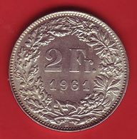 - SUISSE - 2 Francs - 1961 - Argent - - 2 Franken