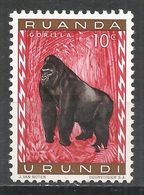 Ruanda-Urundi 1959. Scott #137 (MH) Animal, Mountain Gorilla - Nuevos