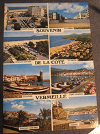 COTE VERMEILLE PERPIGNAN  FRANCE PLAGE CANET LE RACOU CERBERE POSTCARD PC CP AK CARTE POSTALE ANSICHTSKARTE CARTOLINA - Cabestany