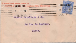 Lettre Cachet Bradford Perfores Perfin Lister Manningham Mills - Perfin