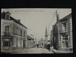 CPA LE GAVRE - La Rue De L'église Animée, Enfants Devant Une Automobile- Loire Atlantique 44 - Le Gavre