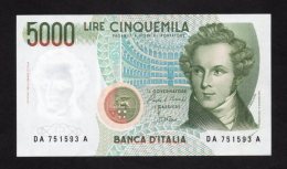 Banconota Italia 5000 Lire Bellini 1985 (quasi FDS/UNC) - 5000 Lire