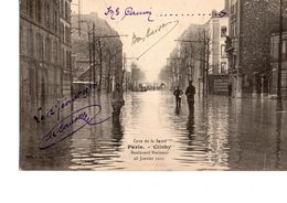 Cpa Paris Clichy Boulevard National Innondation De 1910 - Paris Flood, 1910